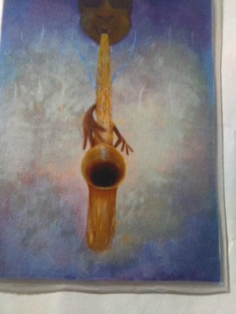 Sax Man — original artwork by Sule Opio